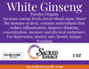 White Gingeng